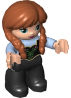 Duplo Figure Lego Ville, Disney Princess, Anna, Bright Light Blue Top (6269882)