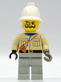 Lord Sam Sinister / Baron von Barron - Tan Shirt, Light Gray Legs, White Pith Helmet