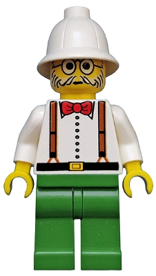 Dr. Kilroy / Dr. Charles Lightning - White Shirt and Suspenders, Green Legs, White Pith Helmet