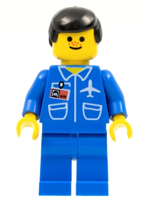 Airport - Blue, Blue Legs, Black Male Hair