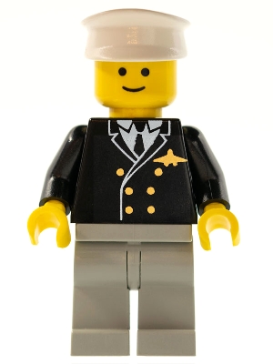 Airport - Pilot, Light Gray Legs, White Hat