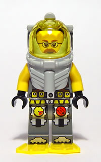 Atlantis Diver 6 - Jeff Fisher - With Yellow Flippers and Trans-Yellow Visor