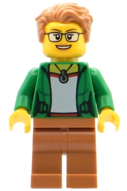 Space Observer - Female, Green Jacket, Medium Nougat Legs