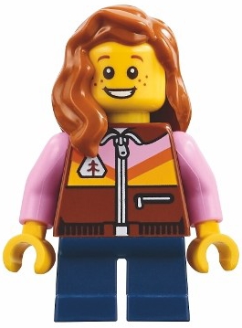 Harbormaster's Office Child - Reddish Brown Jacket, Dark Blue Short Legs, Dark Orange Hair