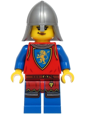 Lion Knight - Female, Flat Silver Neck Protector