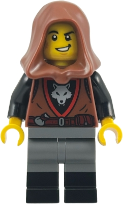 Wolfpack - Male, Dark Bluish Gray Legs with Black Boots, Reddish Brown Hood