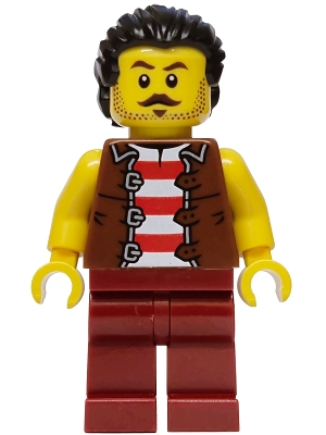 Pirate, Dark Red Legs, Black Hair