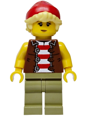 Pirate, Olive Green Legs, Red Cap