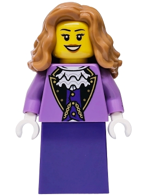 Lady, Medium Lavender Torso, Dark Purple Dress, Medium Nougat Hair