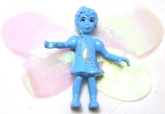 Belville Fairy (Millimy) - Medium Blue with Moon Pattern, Wings, Bow