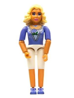 Belville Female, Adult Woman (Princess Rosaline) - White Shorts, Medium Violet Top with Flower and Lace Pattern, Very Light Orange Hair, Medium Violet Shoes (4140034)