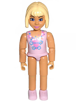 Belville Female, Child Girl (Cherrie Blossom) - Pink Top with Flowers Pattern, Very Light Orange Hair, Pink Shoes (4183411)