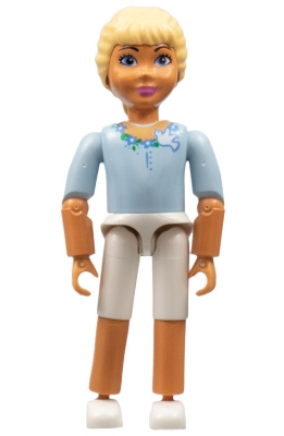 Belville Female, Child Girl (Princess Elena) - White Shorts, Light Blue Top with Flowers and Bird Pattern, Very Light Orange Hair, White Shoes (4143480)