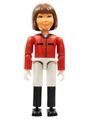 Belville Female - Horse Rider, White Shorts, Red Shirt, Brown Hair