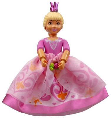 Belville Female - Princess Vanilla, Dark Pink Top with V-Neck, Pink Skirt, Crown