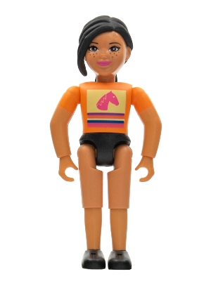 Belville Female - Girl with Black Ponytail and Orange Shirt