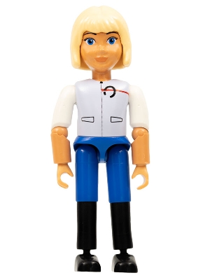 Belville Female - Light Violet Top with White Sleeves, Blue Shorts, Black Boots, Light Yellow Hair
