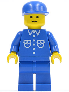 Shirt with 6 Buttons - Blue, Blue Legs, Blue Cap
