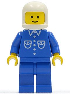 Shirt with 6 Buttons - Blue, Blue Legs, White Classic Helmet