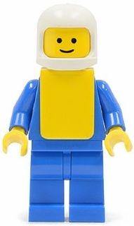 Shirt with 6 Buttons - Blue, Blue Legs, White Classic Helmet, Yellow Vest