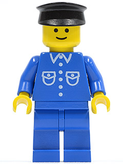 Shirt with 6 Buttons - Blue, Blue Legs, Black Hat
