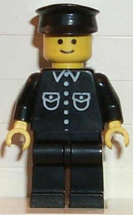 Shirt with 6 Buttons - Black, Black Legs, Black Hat