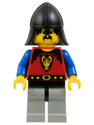 Dragon Knights - Knight 1, Light Gray Legs with Black Hips, Black Neck-Protector