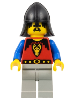 Dragon Knights - Knight 1, Light Gray Legs, Black Neck-Protector