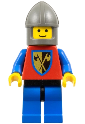 Crusader Axe - Blue Legs with Black Hips, Dark Gray Chin-Guard