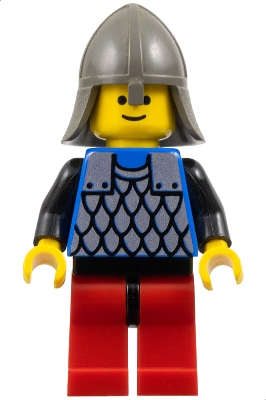 Scale Mail - Blue, Red Legs with Black Hips, Dark Gray Neck-Protector