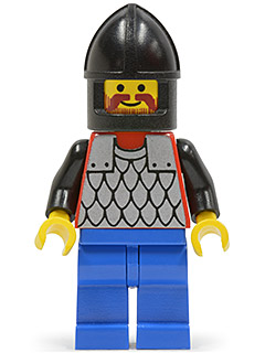 Scale Mail - Red with Black Arms, Blue Legs, Black Chin-Guard