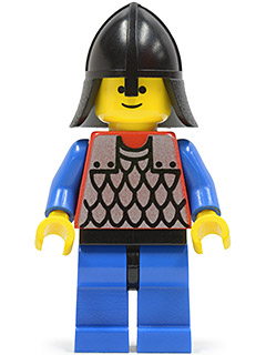 Scale Mail - Red with Blue Arms, Blue Legs with Black Hips, Black Neck-Protector