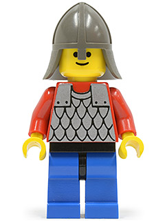 Scale Mail - Red with Red Arms, Blue Legs with Black Hips, Dark Gray Neck-Protector