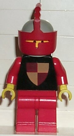 Classic - Knights Tournament Knight Black, Red Legs, Light Gray Helmet, Red Visor