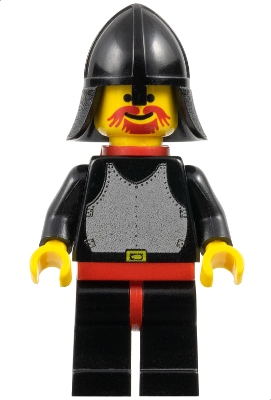 Breastplate - Black, Black Legs with Red Hips, Black Neck-Protector, Red Plastic Cape