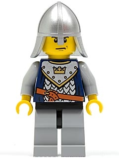 Fantasy Era - Crown Knight Scale Mail with Crown, Helmet with Neck Protector, Scowl