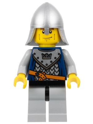 Fantasy Era - Crown Knight Scale Mail with Crown, Helmet with Neck Protector, Vertical Cheek Lines