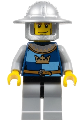 Fantasy Era - Crown Knight Quarters, Helmet with Broad Brim, Vertical Cheek Lines