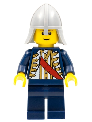 Red Sash, Light Bluish Gray Neck Protector, Reddish Brown Eyebrows