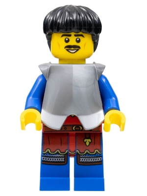 Lion Knight - Male, Black Hair, Flat Silver Armor