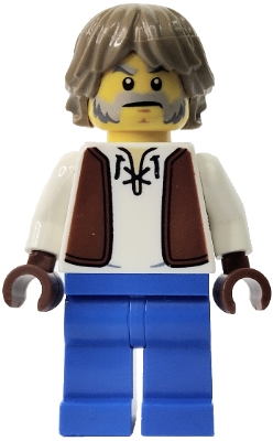 Blacksmith - White Shirt with Reddish Brown Vest, Blue Legs, Dark Tan Hair