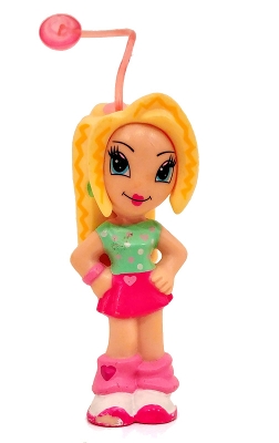 Clikits Figure Heart - Bright Light Yellow Hair, Light Green Top, Magenta Skirt (4240065)