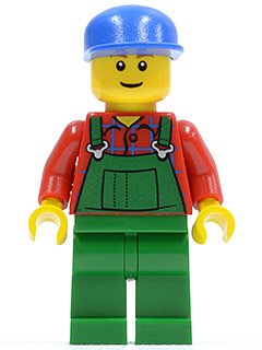 Overalls Farmer Green, Blue Cap