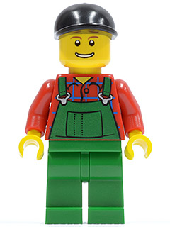 Overalls Farmer Green, Black Short Bill Cap