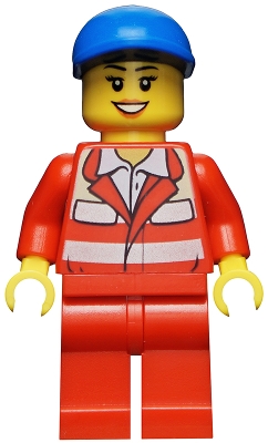 Paramedic - Red Uniform, Female, Blue Short Bill Cap
