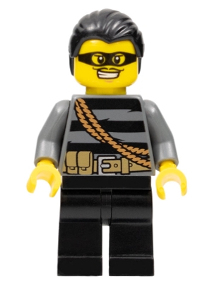 Police - City Burglar, Black Hair, Mask