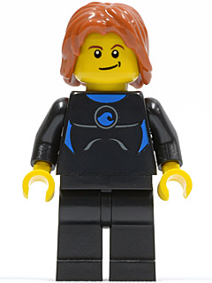 Coast Guard City - Surfer in Wetsuit, Dark Orange Tousled Hair, Crooked Smile