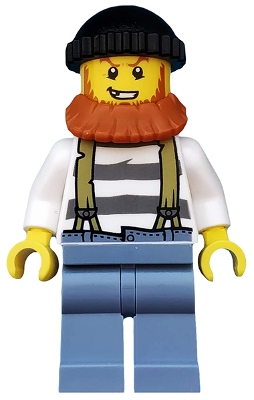 Swamp Police - Crook Male with Black Knit Cap and Dark Orange Beard