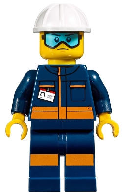 Ground Crew Technician - Male, Jumpsuit and Construction Helmet