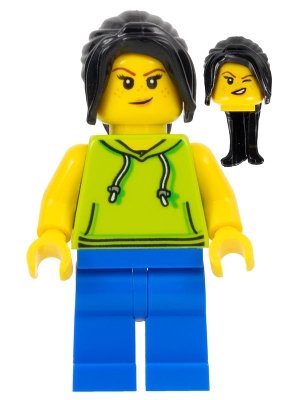 Tourist / Surfer - Female, Lime Hoodie